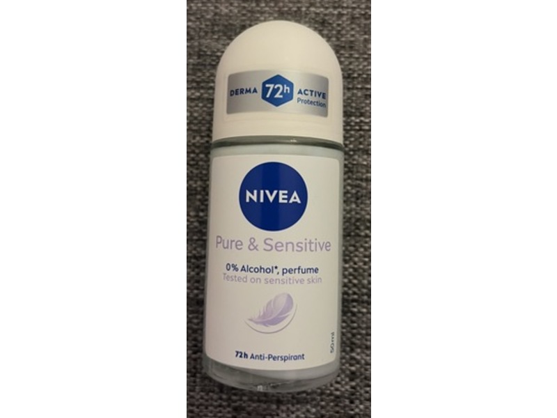 Nivea Pure & Sensitive 72h Anti-Perspirant Roll On, 50 mL