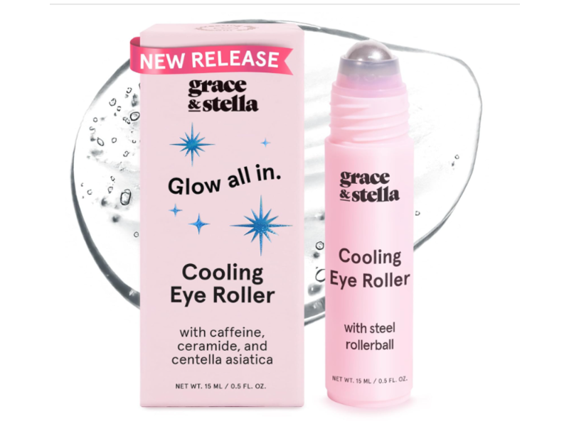 Grace & Stella Glow All In Cooling Eye Serum Roller, 0.51 fl oz/15 mL