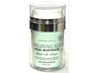 Clinical Works Facial Moisturizer, Hyaluronic Acid, 3.2 fl oz/95 mL