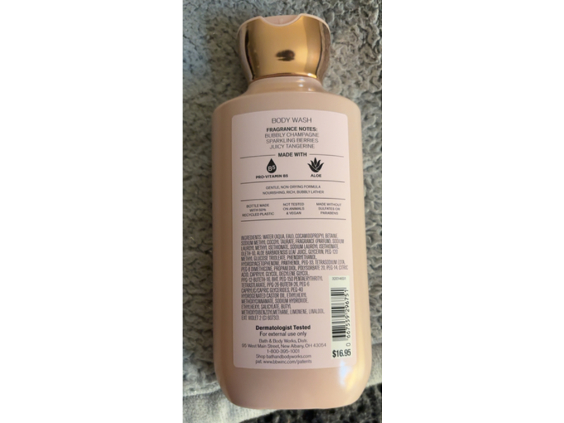 Bath & Body Works Champagne Toast Body Wash, Provitamin B5 + Aloe, 10 fl oz/295 mL