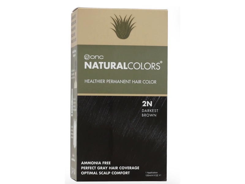 ONC Naturalcolors Healtier Permanent Hair Color, 2N Darkest Brown, 4 fl oz/120 mL