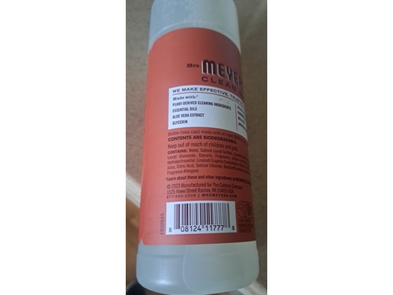 Mrs. Meyer's Clean Day Dish Soap, Fall Leaves Scent, 16 fl oz/473 mL