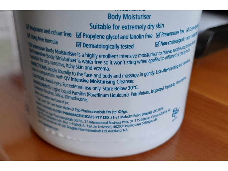 QV Intensive Body Moisturiser, 16 oz/450 g