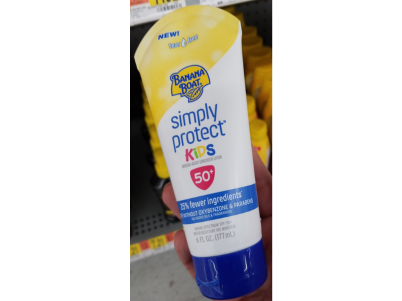 Banana Boat Simply Protect Kids Lotion, Spf 50, 6 fl oz/177 mL