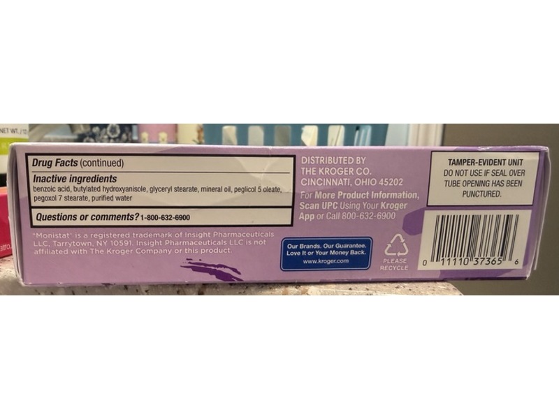 Kroger Miconazole 7 Day Yeast Infection Treatment, 1.59 oz/45 g