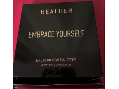 RealHer Embrace Yourself Eyeshadow Palette, Matte & Shimmer, 0.04 oz/1.2 g