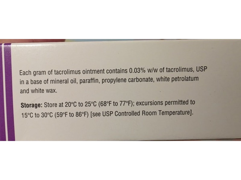 Tacrolimus Ointment 0.03% 60 g, Glenmark, (Rx)