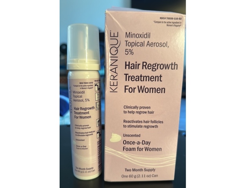 Keranique Hair Regrowth Treatment, 2.11 oz/60 g