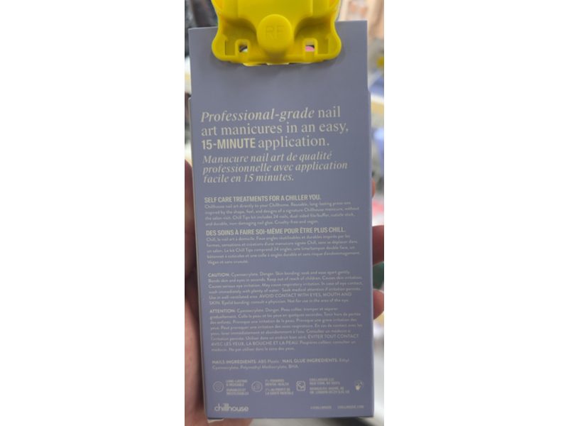 Chillhouse Chill Tips Press On Nail Art Kit, The Chill Line, 24 Count