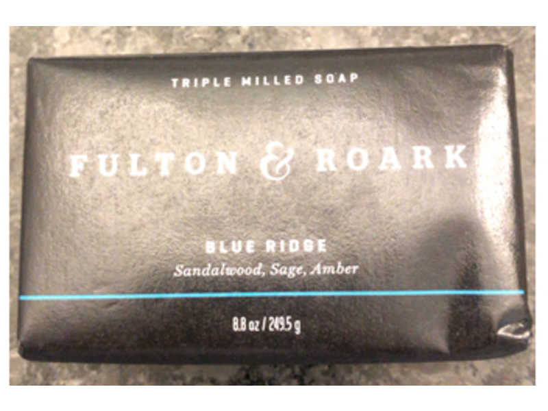 Fulton & Roark Blue Ridge Triple Milled Soap, Sandalwood, Sage & Amber, 8.8 oz/249.5 g