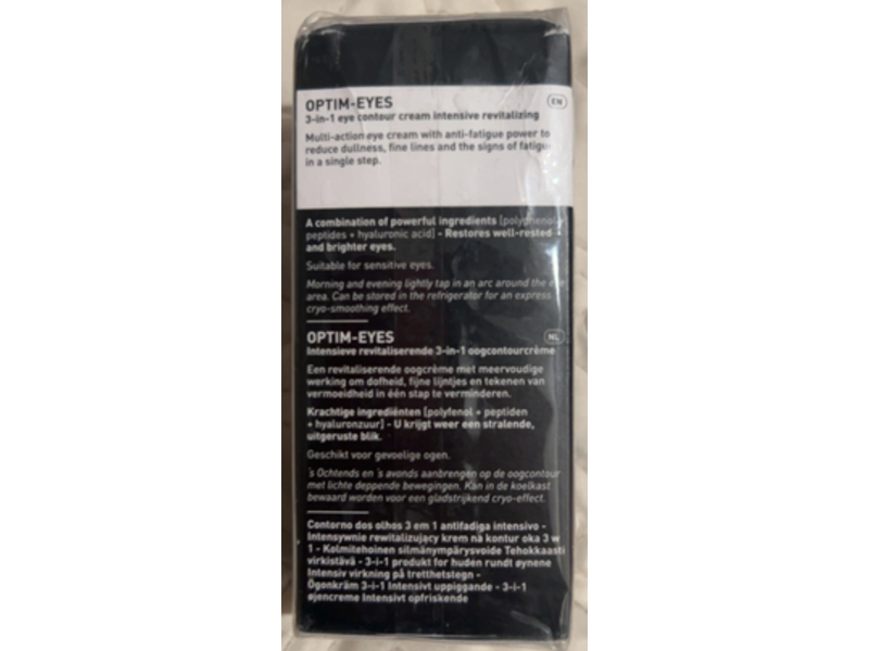 Laboratoires Filorga Paris Optim-Eyes Intensive Revitalizing 3-In-1 Eye Contour Cream, Hyaluronic Acid, 0.5 fl oz/15 mL