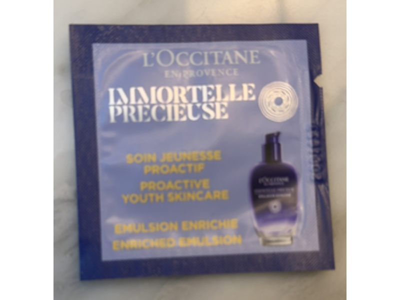 L'Occitane En Provence Immortelle Precieuse Enriched Emulsion, 0.05 oz/1.5 mL