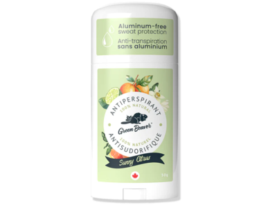 Green Beaver Natural Antiperspirant, Sunny Citrus, 50 g