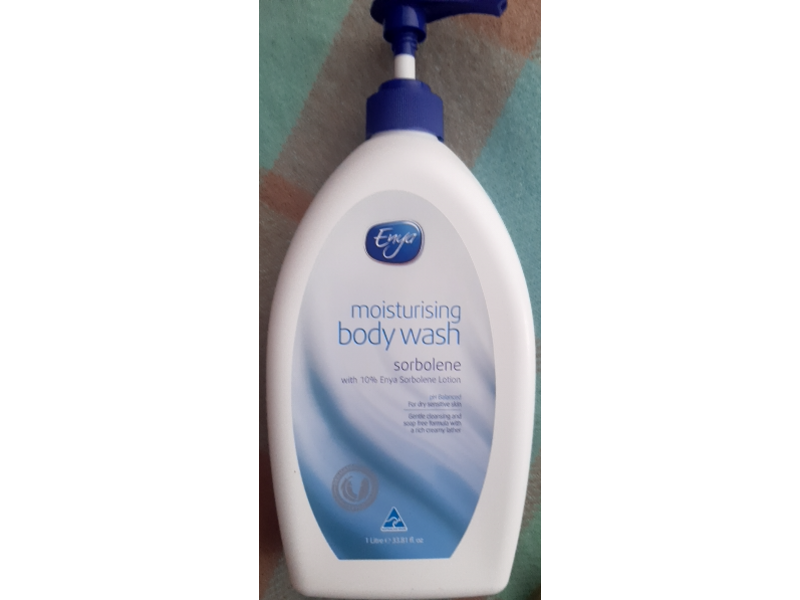 Enya Moisturizing Body Wash, Sorbolene, 33.8 fl oz/1 L