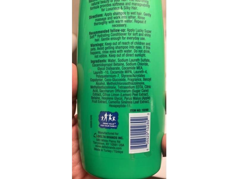 Lucky Super Soft Hydrating Shampoo, Fruit Extracts, 12 fl oz/355 mL