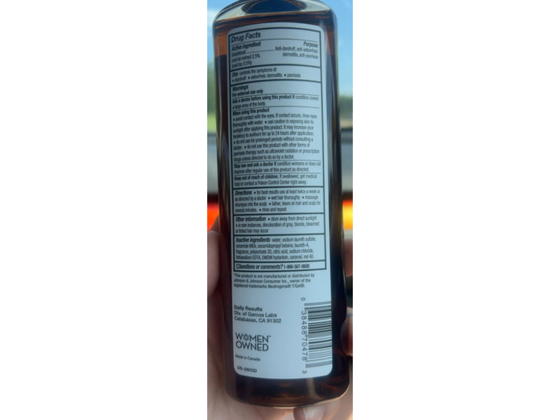 Neutrogena Daily Results Therapeutic T+Plus Anti-Dandruff Shampoo, Coal Tar 0.5%, Original Strength, 8.5 fl oz/251 mL