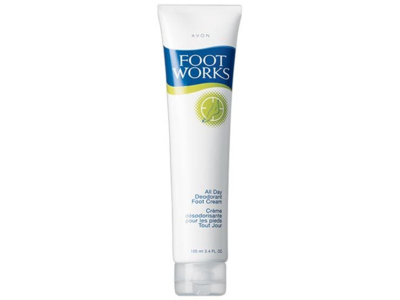Avon Foot Works All Day Deodorant Foot Cream, 3.4 fl oz/100 mL