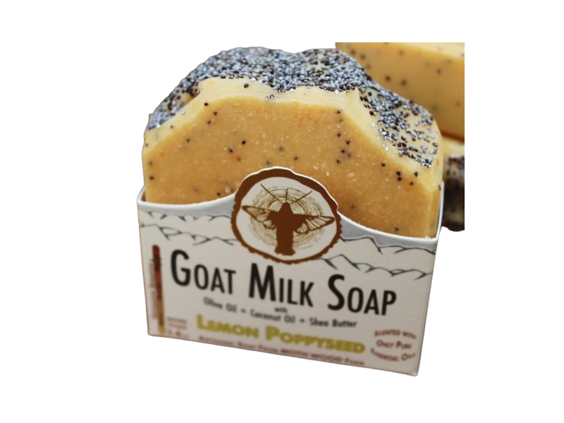 Moth Wood Goat Milk Soap, Lemon Poppyseed, 3.8 oz