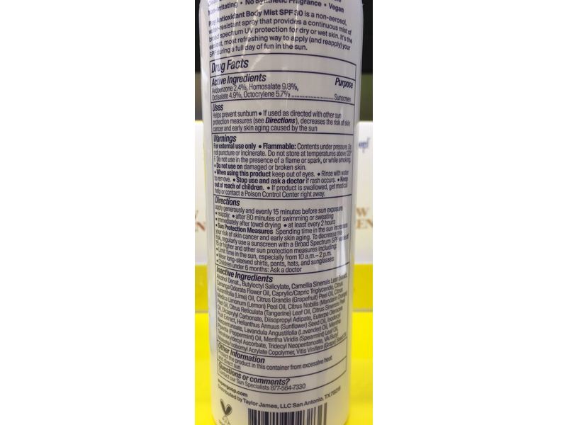 Supergoop! Play Antioxidant Body Mist With Vitamin C, SPF 30, 6 fl oz/177 mL