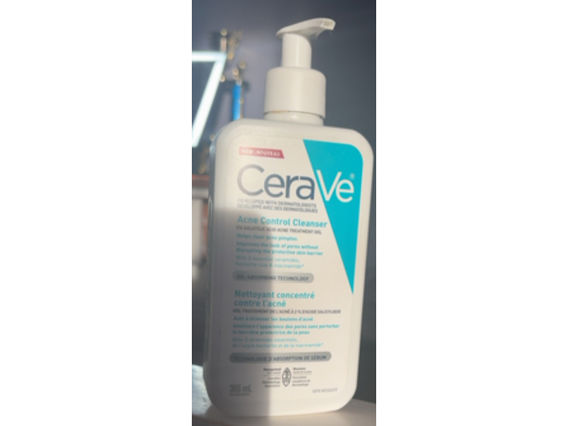 CeraVe Acne Control Cleanser Gel, Salicylic Acid, 355 mL