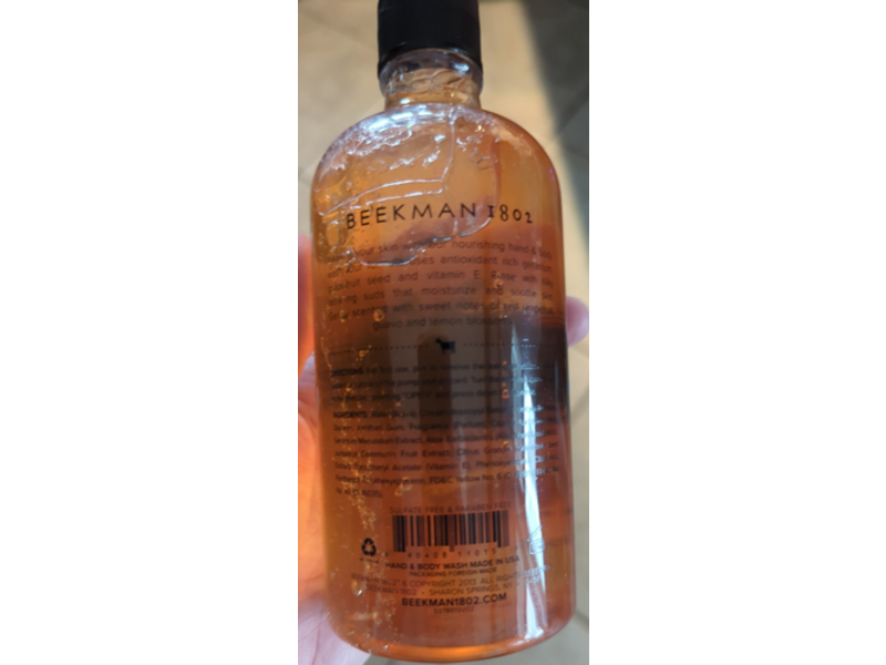 Beekman 1802 Awakening Hand & Body Wash, Honeyed Grapefruit, 12.5 fl oz/370 mL