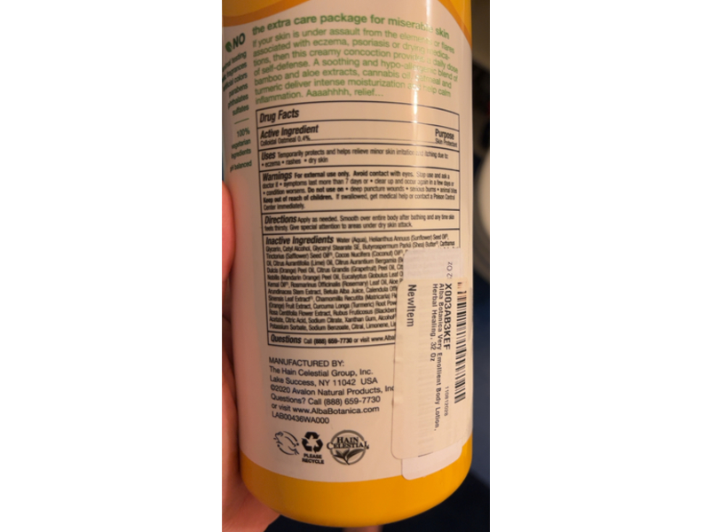 Alba Botanica Emollient Body Lotion, Herbal Healing, 32 oz/907 g