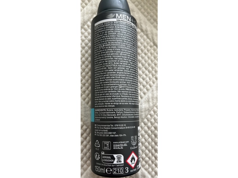 Dove Men + Care Antiperspirant, Clean Comfort, 150 mL