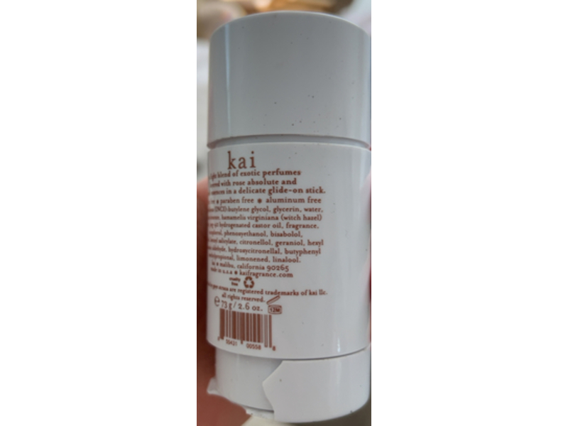 Kai Deodorant, Rose, 2.6 oz/73 g