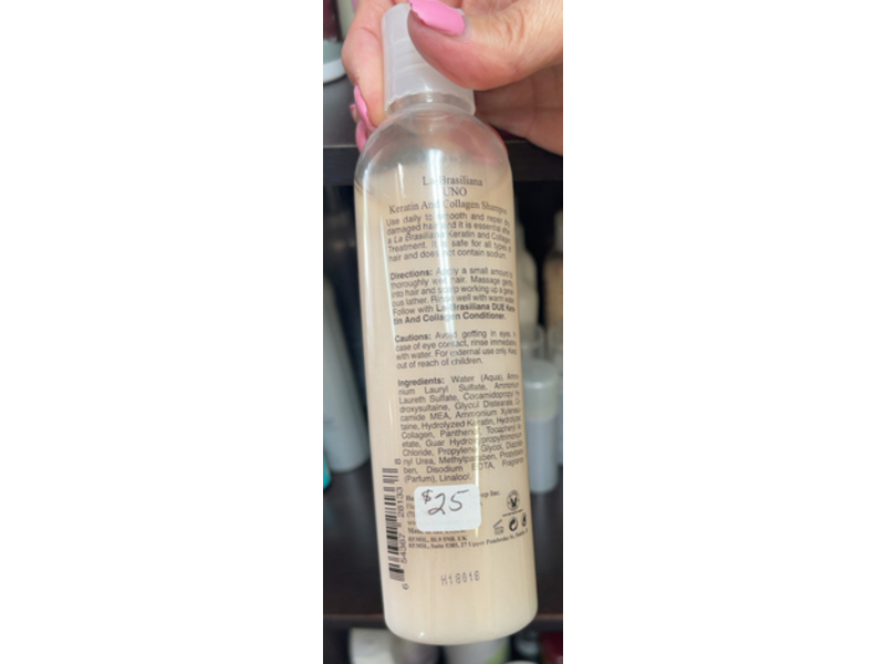 La-Brasiliana UNO Keratin & Collagen Shampoo, 8.45 fl oz/250 mL