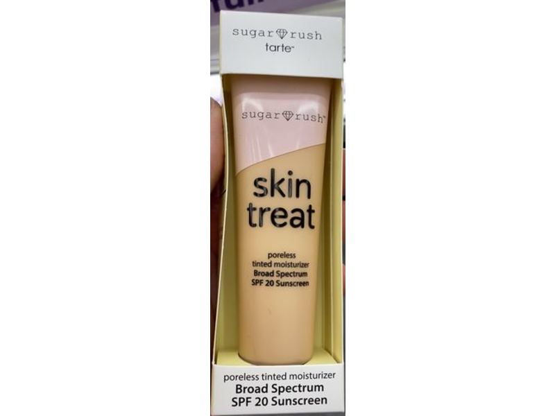 Tarte Cosmetics Sugar Rush Skin Treat Poreless Tinted Moisturizer, Light, SPF 20, 1 fl oz/30 mL
