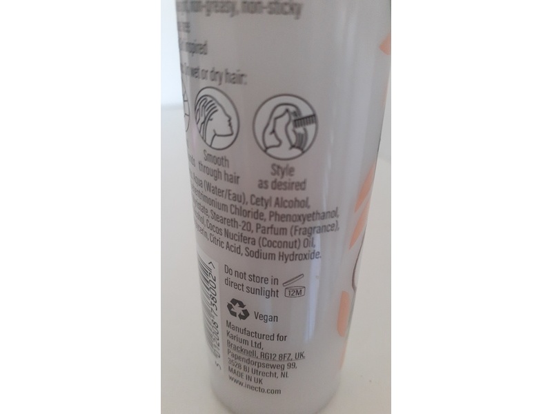 Inecto Naturals Hydrate & Defrizz Dream Cream Hair Serum, Natural Coconut Oil, 3.3 fl oz/100 mL