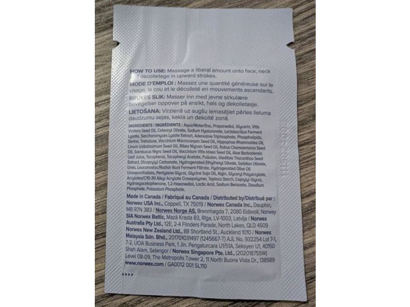 Norwex Hydrating Moisturizer, 0.07 fl oz/2 mL