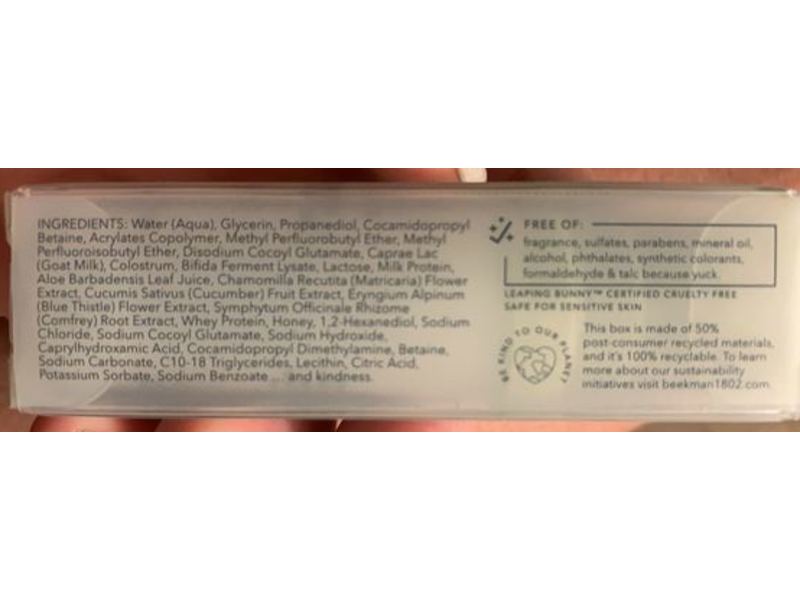 Beekman 1802 Milk Foam Calming Bubble Mask, 0.5 fl oz/15 mL