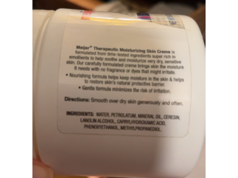 Meijer Therapeutic Moisturizing Skin Cream, Moisture Rich, 16 oz/454 g