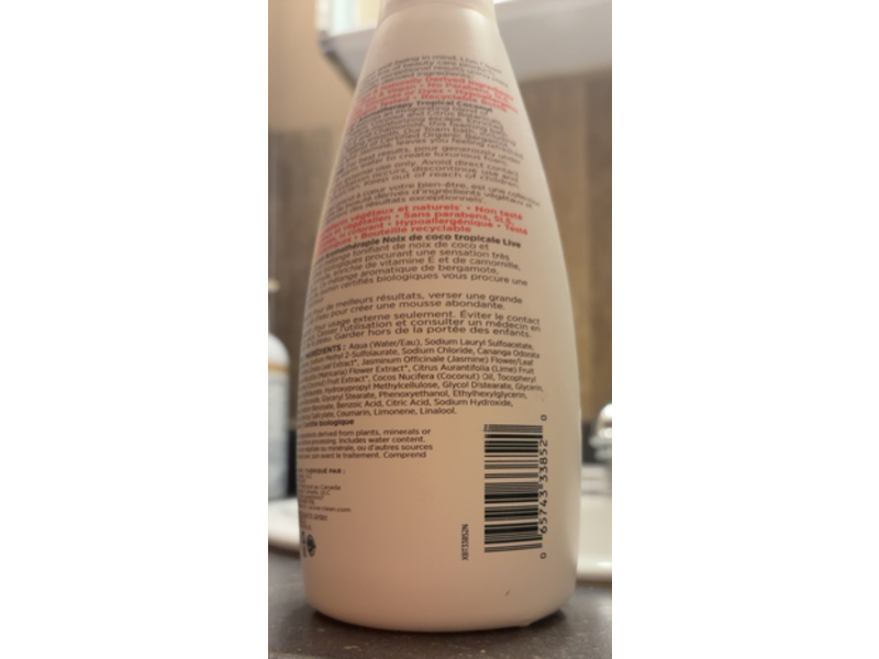 Live Clean Tropical Coconut Aromatherapy Foam Bath, 25 fl oz/750 mL