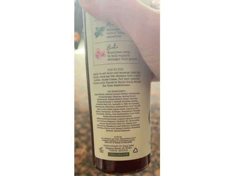Pharm to Table Scalp Relief Invigorating Shampoo, Tea Tree, 16 fl oz/480 mL
