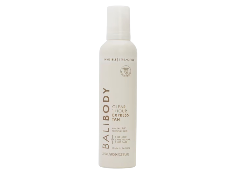 Bali Body 1 Hour Tan Aerated Self Tanning Foam, Clear, 7.61 fl oz/225 mL