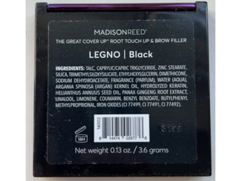 Madison Reed The Great Cover Root Touch Up & Brow Filler, Legno Black, 0.13 oz/36 g