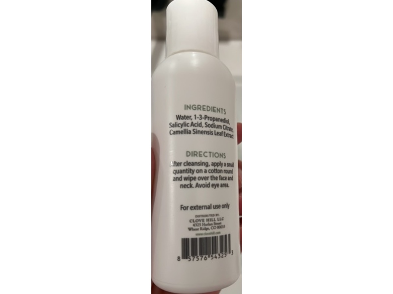 Clove Hill Toner, Salicylic 5%, 4 fl oz/115 mL