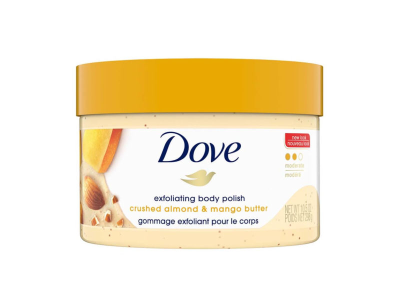 Dove Exfoliating Body Polish, Crushed Almond & Mango Butter, 10.5 oz/298 g
