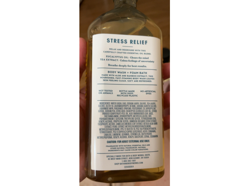 Bath & Body Works Aromatherapy Body Wash + Foam Wash, Eucalyptus + Tea, 10 fl oz/295 mL