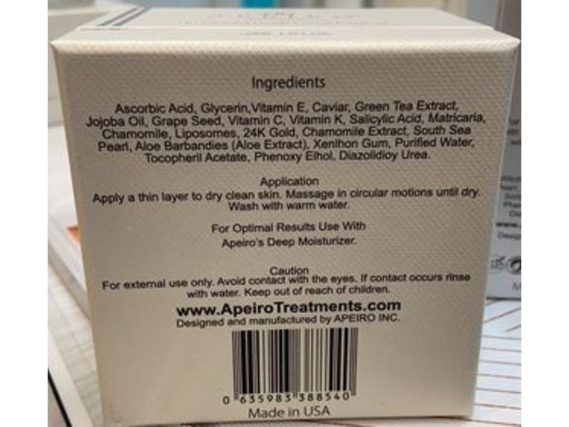 Apeiro Timeless Beauty Advanced Deep Facial Peeling, 1.7 fl oz/50 mL