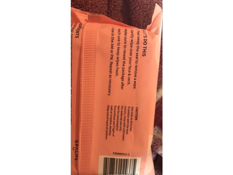 Spalife Sweet Swipe Makeup Remover Wipes, 6.7 oz/190 g, 30 Count