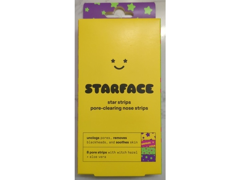 Starface Star Strips Pore-Clearing Nose Strips, Witch Hazel + Aloe Vera, 8 Count