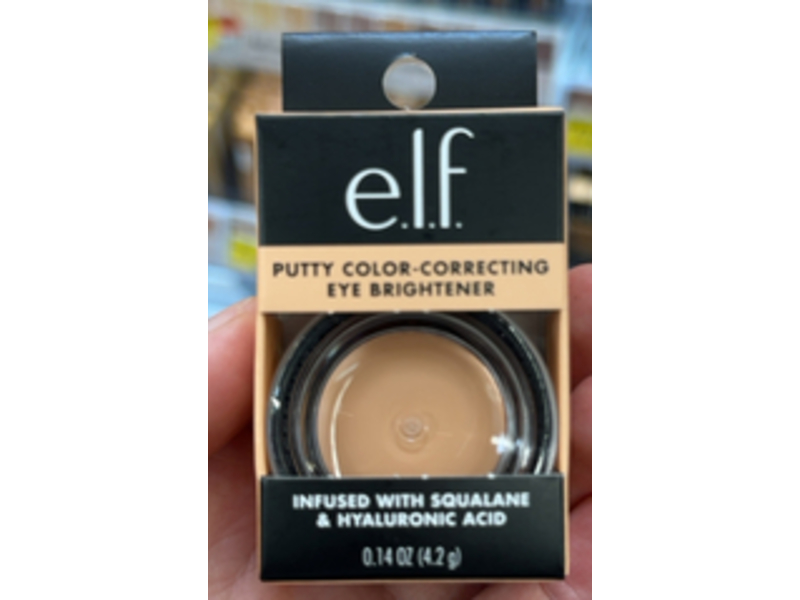 e.l.f. Cosmetics Putty Color - Correcting Eye Brightener, Squalene & Hyaluronic Acid, Light Medium, 0.14 oz/4.2 g