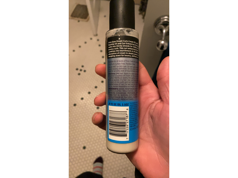 John Frieda Frizz Ease Cream Oil, Dream Curls, 3.5 oz/99 g