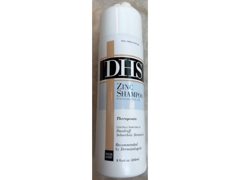 DHS Zinc Dandruff Shampoo, Pyrithione Zinc 2%, 8 fl oz/240 mL