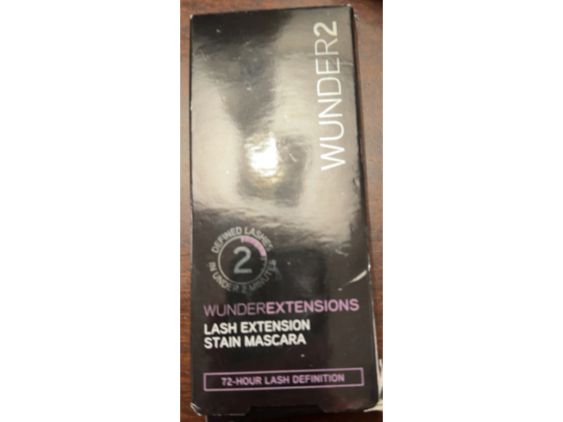 Wunder2 Brow Makeup Lash Extension Stain Mascara, Black, 8 g