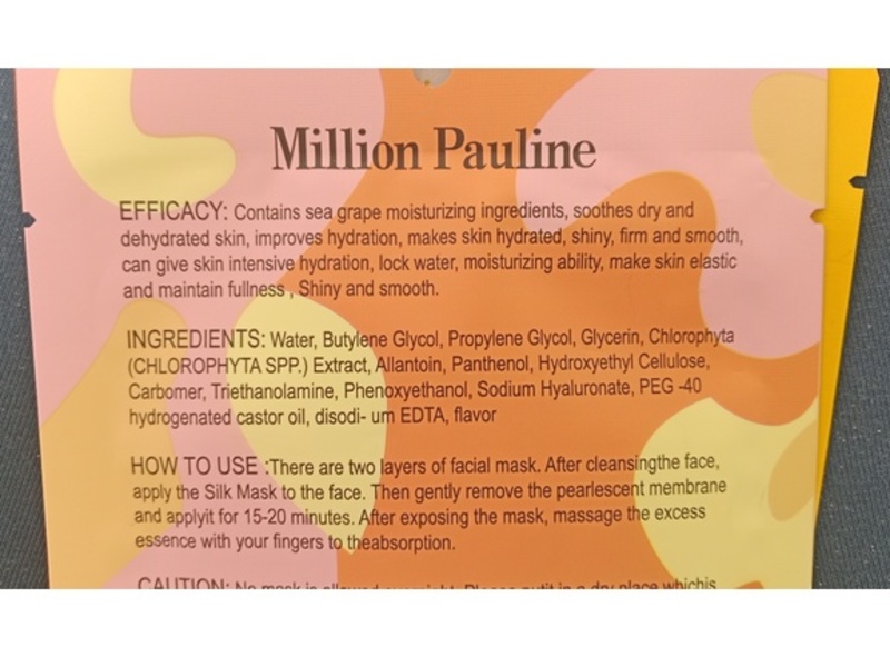 Caviar Million Pauline Mask Sheet, Calmante, 1.05 fl oz/30 mL