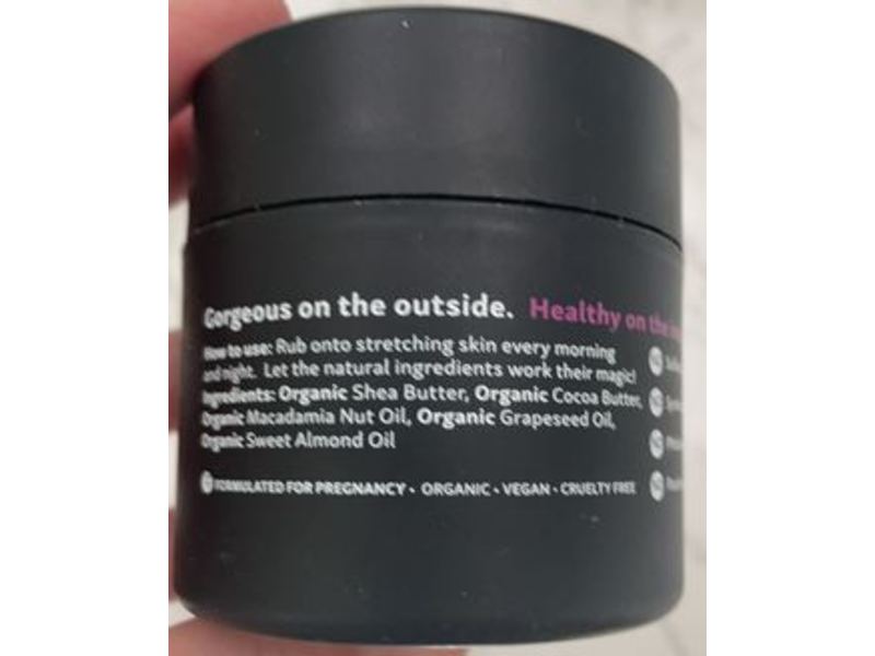 Glow Organics Pure + Organic Belly Butter, Shea & Cocoa Butter, 4 oz/113 g